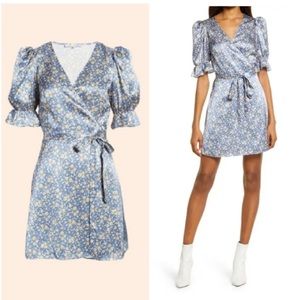 Reformation Giorgia Silk Mini Dress in Wallflower